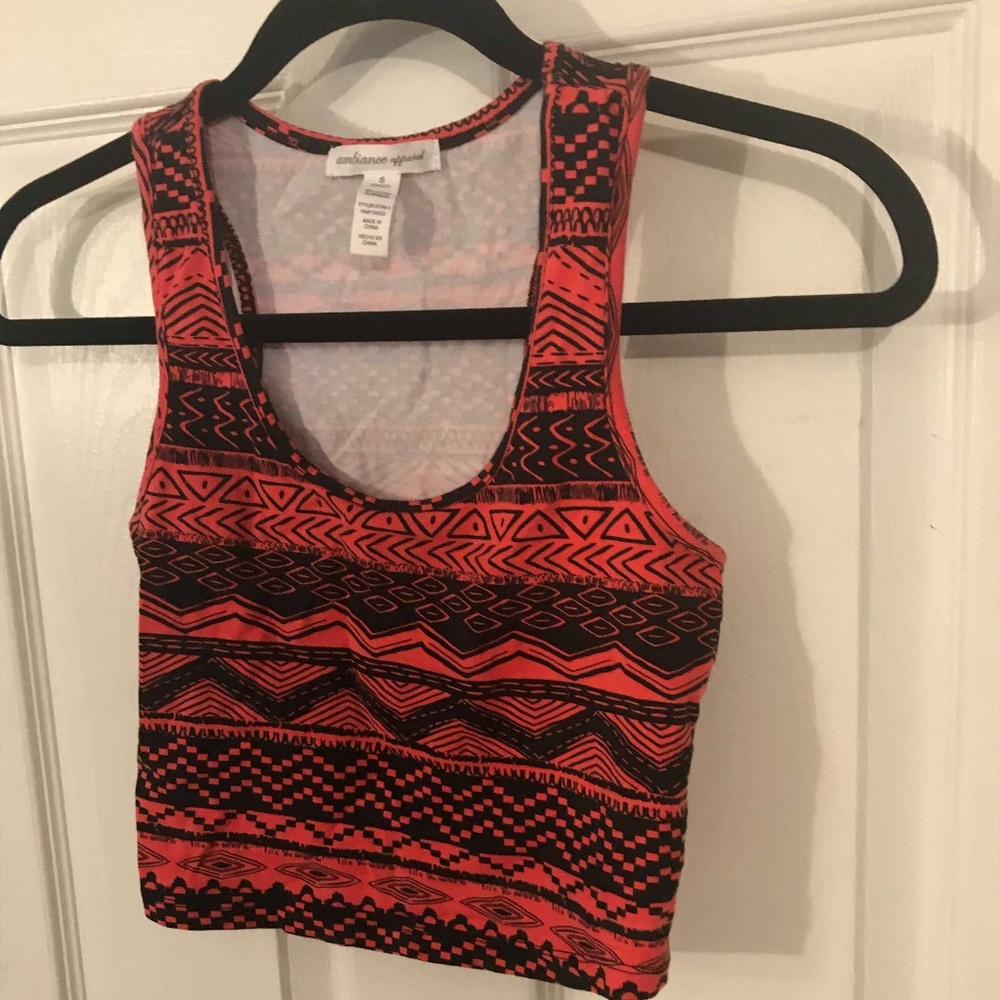 tribal print crop top